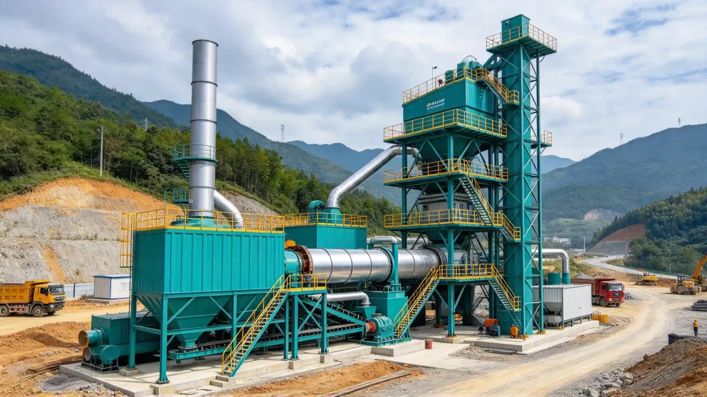 RLB2000 Asphalt Hot Recycling Plant (Medium-Large Drum Type RAP Asphalt Processing Equipment) Asphalt plant equipment factory photo LIJIU