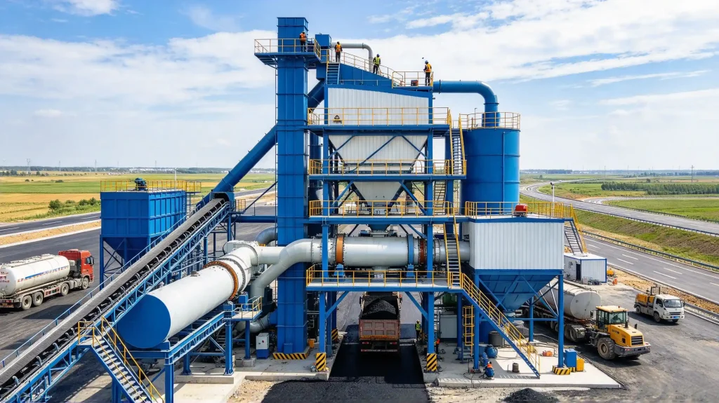 RLB2000 Asphalt Hot Recycling Plant (Medium-Large Drum Type RAP Asphalt Processing Equipment) Asphalt plant equipment factory photo LIJIU