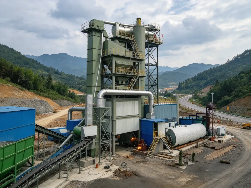 RLB1000 Asphalt Hot Recycling Plant (80t/h Drum Type Asphalt RAP Mixing Equipment) Asphalt plant equipment factory photo LIJIU